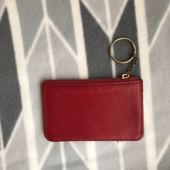 COACH BLEECKER VINTAGE RED LEATHER MINI SKINNY - Picture 4 of 7